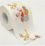 1 rull Armas j&otilde;uluvana Merry Christmas Tualettpaberilaud Elutoa loominguline kaunistus valge