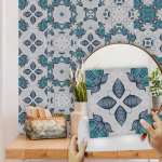 10 tk Bohemian Style Plaadid Seinakleebis K&ouml;&ouml;k Backsplash Laud Vannituba Kodusisustus Koori ja; Kleepige mattpinnaga kunsti seinakleebised 10cmX10cmX10pcs