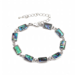 V&auml;rviline Abalone Shell Bracelet ristk&uuml;likukujuline geomeetriline k&auml;ev&otilde;ru