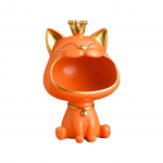 (Qunide) Naerva kassi kuju Suure suuga kassi hoiukast Kassi kassi skulptuur kassi hoiukarp v&otilde;tmekauss ehtesalv One Size tumeroheline v&auml;rv