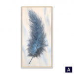P&otilde;hjamaade hall sinine sulgedega maal Moodne abstraktne l&otilde;uendimaal Seinakunstipildid elutoa vahek&auml;igu jaoks suures suuruses tr&uuml;kised Dekoor 20cm&times;40cm No Frame