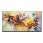 Suur abstraktne maalikunst V&auml;rviline &otilde;itsev lilleplakat L&otilde;uendimaal elutuppa seinakunst Dekoratiivsed pildid Kodukaunistus 60cm&times;170cm NoFrame