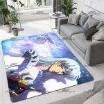 Klassikaline animeeritud Inuyasha vaip Ruudukujuline flanell Wolf Monster vaibad Moodne kodu Elutoa p&otilde;randamatid Magamistoa vaip 40cm x 60cm