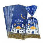 100 tk Eid Mubaraki kinkekotid plastikust kommide k&uuml;psisekott Ramadan Kareem kaunistus islami moslemi peotarbed YSL 100pcs