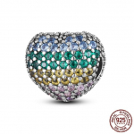 H&otilde;bedane Kinnitus P&auml;ris 925 H&otilde;bedane CZ Tsirkoon Pave Mustriga Klamber Daisy Beads Stopper Fit Moe stiil K&auml;ev&otilde;ru Charms Ehted