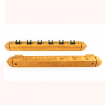 6 Cue Sticks Piljardi basseini seinakinnitus Ripppuidust riiulihoidik snuukri jaoks kollane