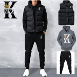 Meeste vabaaja komplektid, vest + kapuutsid + p&uuml;ksid, 3-osaline spordidress, meeste spordir&otilde;ivaste komplekt XL
