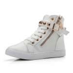 K&otilde;rge &uuml;laosaga kingad Naiste moed tossud needid riidest kingad Naiste vabaajajalatsid Br&auml;nd must valge 35 valge