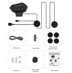 2023 Mootorratta BT 5.0 kiiver-peakomplekt juhtmevaba k&auml;ed-vabad k&otilde;nekomplekt Stereo- ja h&auml;iretevastane veekindel muusikapleieri k&otilde;lar must