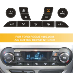 Ford Focuse 1999-2005 jaoks kliimaseade AC kliimaseade kulunud koorunud nupp paranduskleebised PVC auto kleebised must
