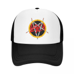 Kohandatud Heavy Metal Rock Slayers Logo Pesapallim&uuml;ts WoUnisex Unisex hingav Trucker M&uuml;ts T&auml;navar&otilde;ivad Snapback m&uuml;tsid p&auml;ikesek&uuml;barad Trucker Hat