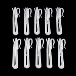 10tk Kardinate riputuskonksud R&otilde;ngas aken Valge plastikust kardinakonks 7cm/8,5cm 8.5CM