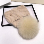 M&uuml;ts Pehme p&auml;ris rebase karusnahk Pom Poms Ball Skullies Beanies Hoiab soojas Talvem&uuml;ts naistele T&uuml;drukutele Villane M&uuml;ts &Otilde;ues Kootud M&uuml;ts Paks Naiste m&uuml;ts One Size