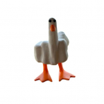 Naljakas keskmise s&otilde;rmega pardi kaunistus vaiguga k&auml;sit&ouml;&ouml; lauaarvuti armas v&auml;ike pardi kujuke skulptuur, kaunistus, kodukontori sisekujundus majapidamise kingitus Duck