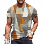 Meeste T-s&auml;rk Mood Kunst Retro Patchwork 3D Prinditud Riietus Suvine Harajuku Y2K Tee Hip Hop l&uuml;hikeste varrukatega Oversize t&auml;navar&otilde;ivad 6XL XL