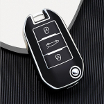 K&otilde;ikeh&otilde;lmav TPU auto klapp-v&otilde;tmekorpuse kaane korpus Peugeot 208 308 408 508 2008 3008 4008 5008 Citroen C3 C4 CACTUS C6 C8 tarvikute jaoks valge