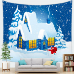 J&otilde;ulupuu Lumememme seinavaip Seinale riputatud Looduslik lumestseen Multifilm &Otilde;limaal Esteetika Toa Hipi kodukaunistus 95x73cm