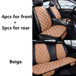 Sinjayer 5Seats Universaalsed autoistmekatted Protector padjamatid Peugeot'le 206 207 301 307 408 308 308S 508 508L 2008 5008 beež