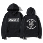 Hoodies Letter Samcro Sons Of Anarchy Tr&uuml;kitud mood Skull T&auml;navar&otilde;ivad Unisex Naiste &uuml;lisuur dressipluus Pusa lahtised r&otilde;ivad 2XL