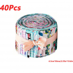 40 tk kokkurullitud puuvillasest riidest teppimisribad Eell&otilde;igatud lapit&ouml;&ouml;d r&otilde;ivaste jaoks Aksessuaarid DIY &otilde;mblust&ouml;&ouml;d 6.5*50cm/2.55*19.6inch