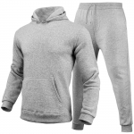 S&uuml;gistalvine dressi&uuml;likond Meeste 2-osalised t&auml;iskapuutsiga komplektid Meeste komplektid &Uuml;likond Meeste Fliisist Sport-Hoodie Dressip&uuml;ksid Kaheosalised komplektid L helehall v&auml;rv