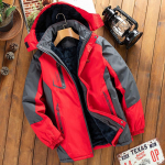 Talveriided Meeste sulemantel Paks fliis samet Tuulejope kapuutsiga kapuutsiga jope S&uuml;gisene veekindel &otilde;uer&otilde;ivad m&auml;gironimis&uuml;likond 2XL must