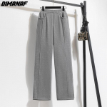 DIMANAF 2023 Plus Size Talvised pikad p&uuml;ksid Naiste Elastne Solid vabaaja T&auml;ispikad Tavalised Naiste P&uuml;ksid P&uuml;ksid Puuvill Paks 4XL hall