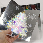 J&otilde;ulupuu 3D h&uuml;pikkaart J&otilde;ulud s&auml;delevad fantaasiaga &otilde;nnitluskaartide kingitused sinine