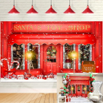 J&otilde;ulude taust Punane j&otilde;ulufoto Taust J&otilde;uluvana m&auml;nguasjapood Candy Cane Snow World Punane fotograafia taust Vin&uuml;&uuml;l W100*L75cm