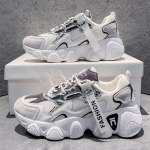 Vintage stiilis kingad Naistele paksu tallaga hingavad spordijalatsid vabaaja jooksujalatsid 35 beež