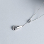 925 h&otilde;bedane veetilga pisaratega reguleeritav ripatsiga kaelakee naistele kingituste ehete hulgim&uuml;&uuml;k S-N243