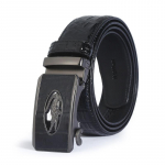 Uus meeste &auml;riline veisenahast rihm kuumalt m&uuml;&uuml;dav sulamist automaatne pandla mustriga nahast p&uuml;ksirihm 110cm must