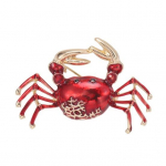 Retro emailiga krabikujuline pross, peen sulamist n&ouml;&ouml;pn&otilde;elaga &uuml;likond rev&auml;&auml;riga naiste m&auml;rk, ehted, mantli aksessuaarid punane