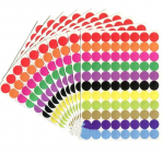 10 lehte &uuml;mmargused Kawaii ringid pitseerimiskleebised pabersildid v&auml;rvilised t&auml;pikleebised kleepuvad pakendi etikett peokaunistus