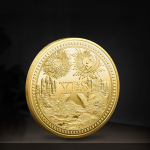 Lucky Coin Skull Angel Kahepoolne otsustusm&uuml;ntide kollektsioon &Otilde;nnem&uuml;nt JAH EI M&uuml;ndi rekvisiidi kingitus 40*3 kuld