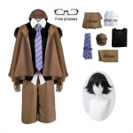 Edogawa Rampo Cosplay Bungo Hulkuvad koerad Edogawa Rampo Cosplay Kost&uuml;&uuml;mid Detektiiv Vormiriietus parukas Kost&uuml;&uuml;m Halloweeni J&otilde;ulud Meeste riided M