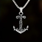 Klassikaline moe ankurriba mustriga rist antiikne ripats kaelakee meeste kaela aksessuaarid