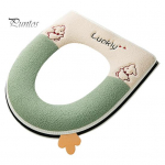 WC-istme kate paksendatud pehme Lucky Cartoon Rabbit t&otilde;mblukuga sulgemine veekindel Four Seasons universaalne vannitoa WC-poti soojem padi roosa