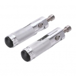 2 tk alumiiniumist universaalsed mootorratta mootorratta kokkupandavad jalatoe pedaalid must