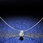 Uus GRA sertifikaadiga 1CT Water Drop Moissanite ripatsiga kaelakee naistele S925 h&otilde;bedast &otilde;ngen&ouml;&ouml;ri teemantkaelakeed About 40-45cm&Moissanite