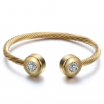 Isikup&auml;rastatud kaabli s&uuml;mmeetriline &uuml;mmargune avanev inkrusteeritud tsirkooniumi k&auml;ev&otilde;ru kuld