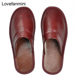 Lehmanahast sussid Meeste Suured Suurused Linane Kodu Meeste Sisemaja meeste Sussid Naiste Mees Sussid Luksuslikud Pehmed Lamedad Kingad 42-43 punane