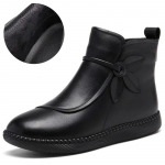 2024. aasta talvised ehtsast nahast poolsaapad, k&auml;sitsi valmistatud daami pehmed lamedad kingad Mugavad vabaaja mokassiinid k&uuml;ljet&otilde;mblukuga saapad, ema 35 must