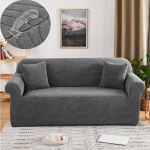 Veekindel tahke elastne diivanikate, veniv Jacquard spandex diivanikate elutuppa 1/2/3/4 istekohta 2 seat 135-175cm tumehall v&auml;rv