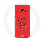 &Uuml;mbris Samsung Galaxy S6 BTS Bangtan Boys BT21 TATA V punase taustaga