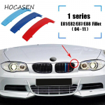 3PCS Auto 3D M Styling esiv&otilde;re katte trimmi kaitseraua ribad Kleebised kate BMW E81 E82 E87 E88 1. seeria 2004-2011 jaoks Fillet 2004-2011