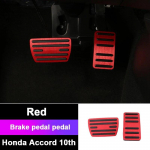 Alumiiniumisulamist autoga gaasipedaali k&uuml;tuse pidur Siduri jalatoe pedaalide kattepadi Honda Accord X 10. 2018 2022 tarvikud must