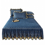 AI WINSURE Tepitud Lilleline Voodikate Tikitud Paks Sametine Voodiseelik Luksuslik Pehme 2 Padjap&uuml;&uuml;ri jaoks Queen King Dropshipping 150x200cm 59x79inch