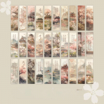 30 lehte/karp Retro-hiina stiilis j&auml;rjehoidjad Anime Vintage esteetiline lillepalee j&auml;rjehoidja raamatute jaoks Ilu Stsenaarium J&auml;rjehoidja 30pcs30pcs