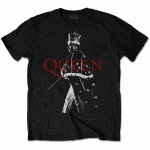 Queen Freddie Crown Black Classic Rock Band Bohemian Unisex T-s&auml;rk S